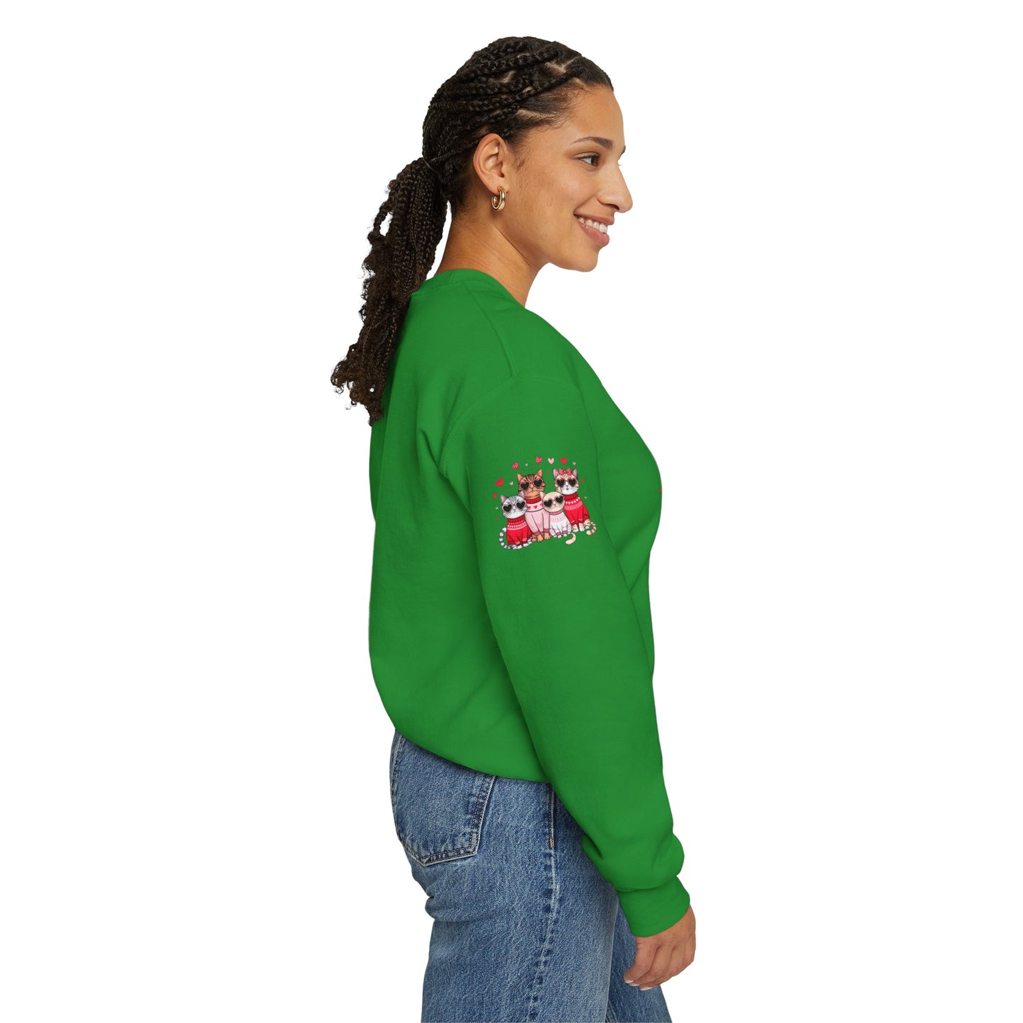 Princess Grace Cute Cat Lovers Crewneck Sweatshirt Cozy Valentine's Gift
