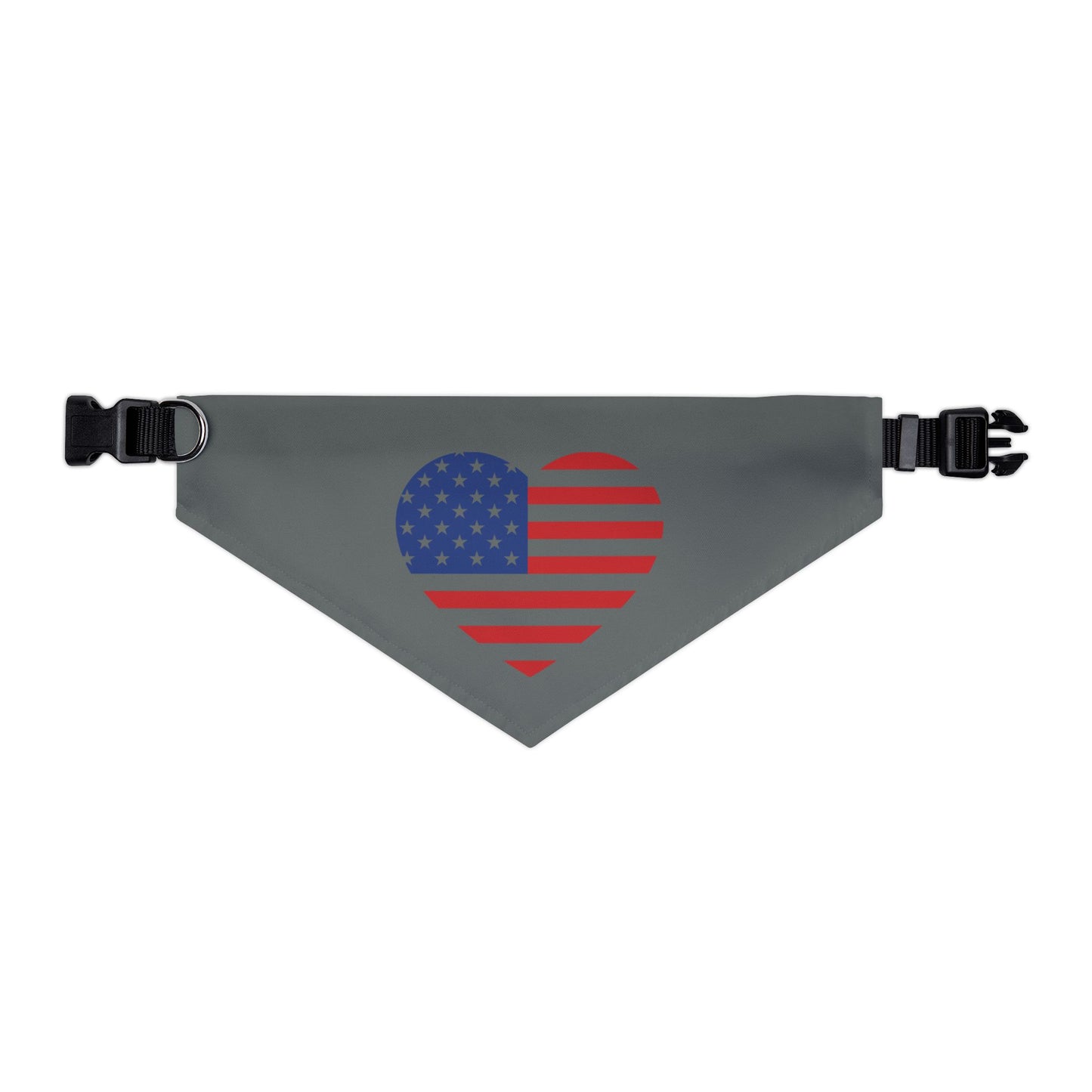 Princess Grace Patriotic Dog Bandana Collar Heart USA Design