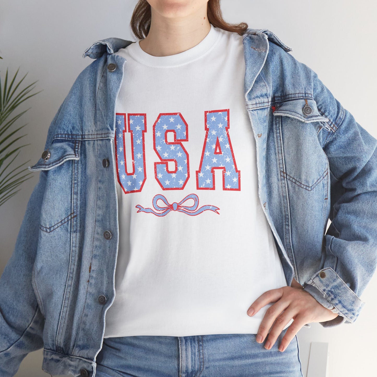 Princess Grace USA Patriotic Unisex Heavy Cotton Tee Perfect for Independence Day Celebrations