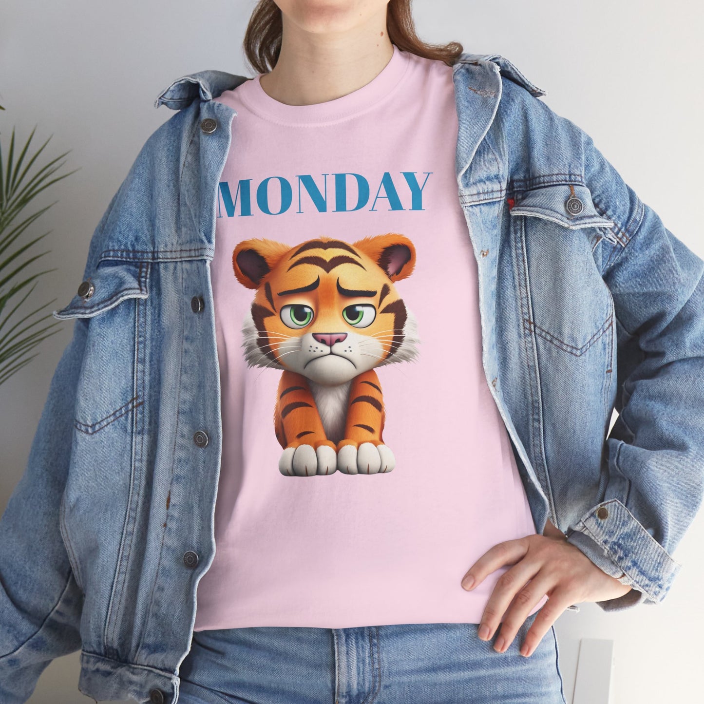 Princess Grace Funny Monday Tiger Unisex Heavy Cotton Tee