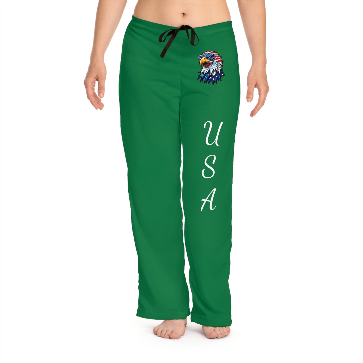 Princess Grace Patriotic Pajama Pants Comfortable USA Eagle Design