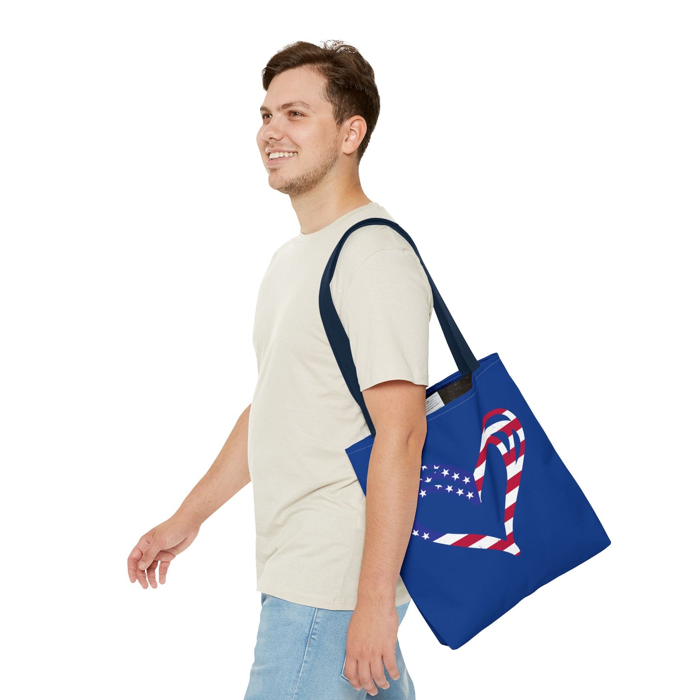 Princess Grace Patriotic Love Tote Bag American Heart Design for Celebrations & Everyday Use
