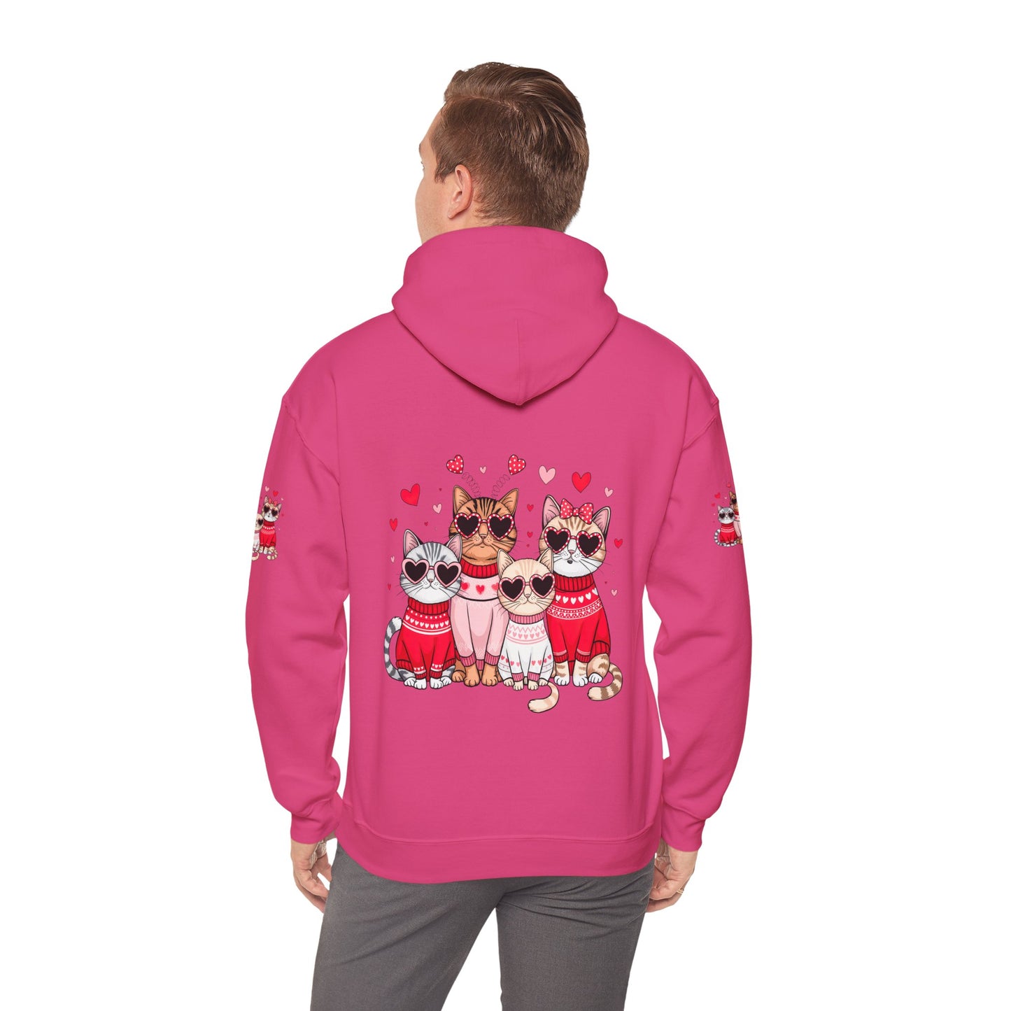 Princess Grace Cute Cat Lovers Hoodie with Heart Design