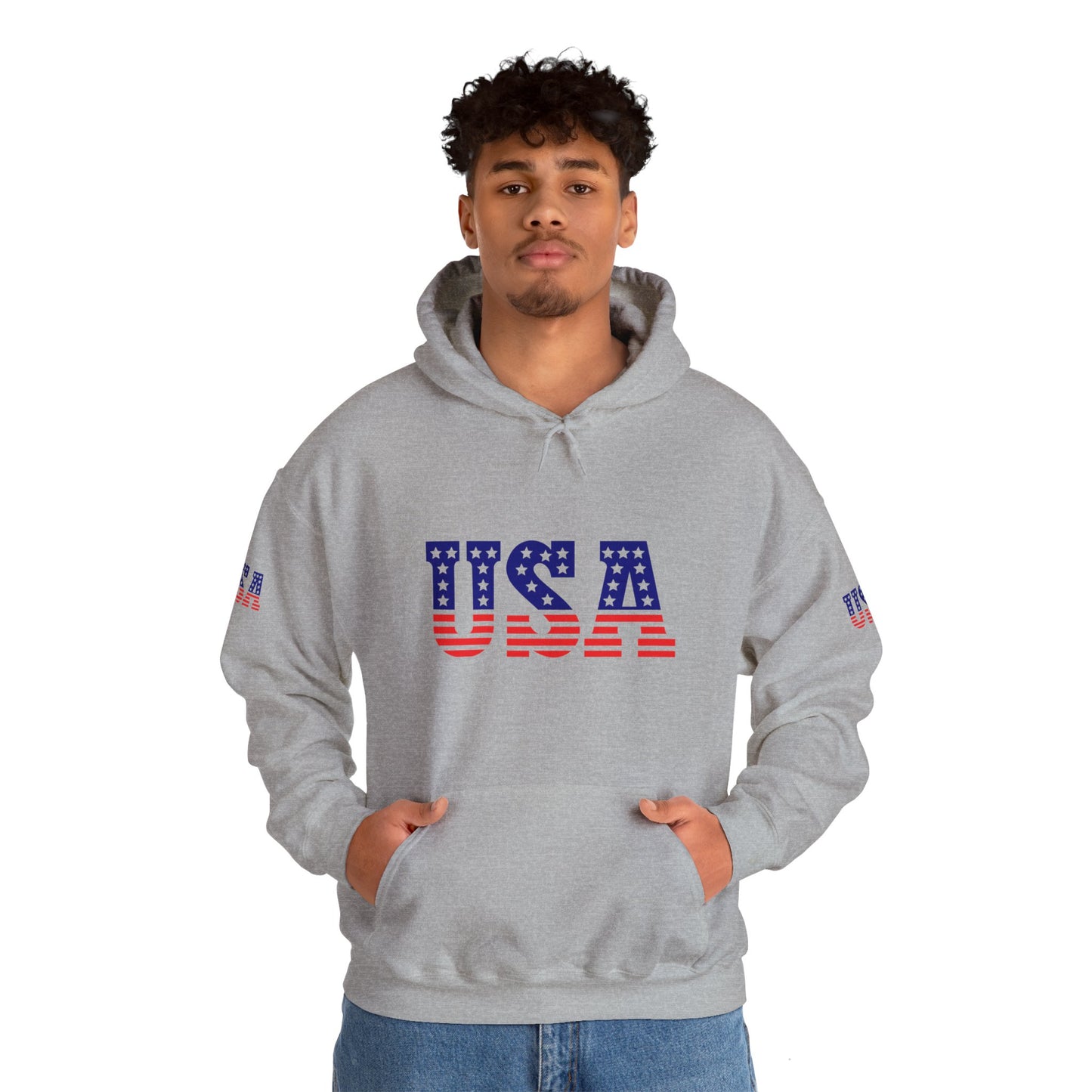 Princess Grace USA Proud Unisex Heavy Blend Hooded Sweatshirt Patriotic Eagle Design
