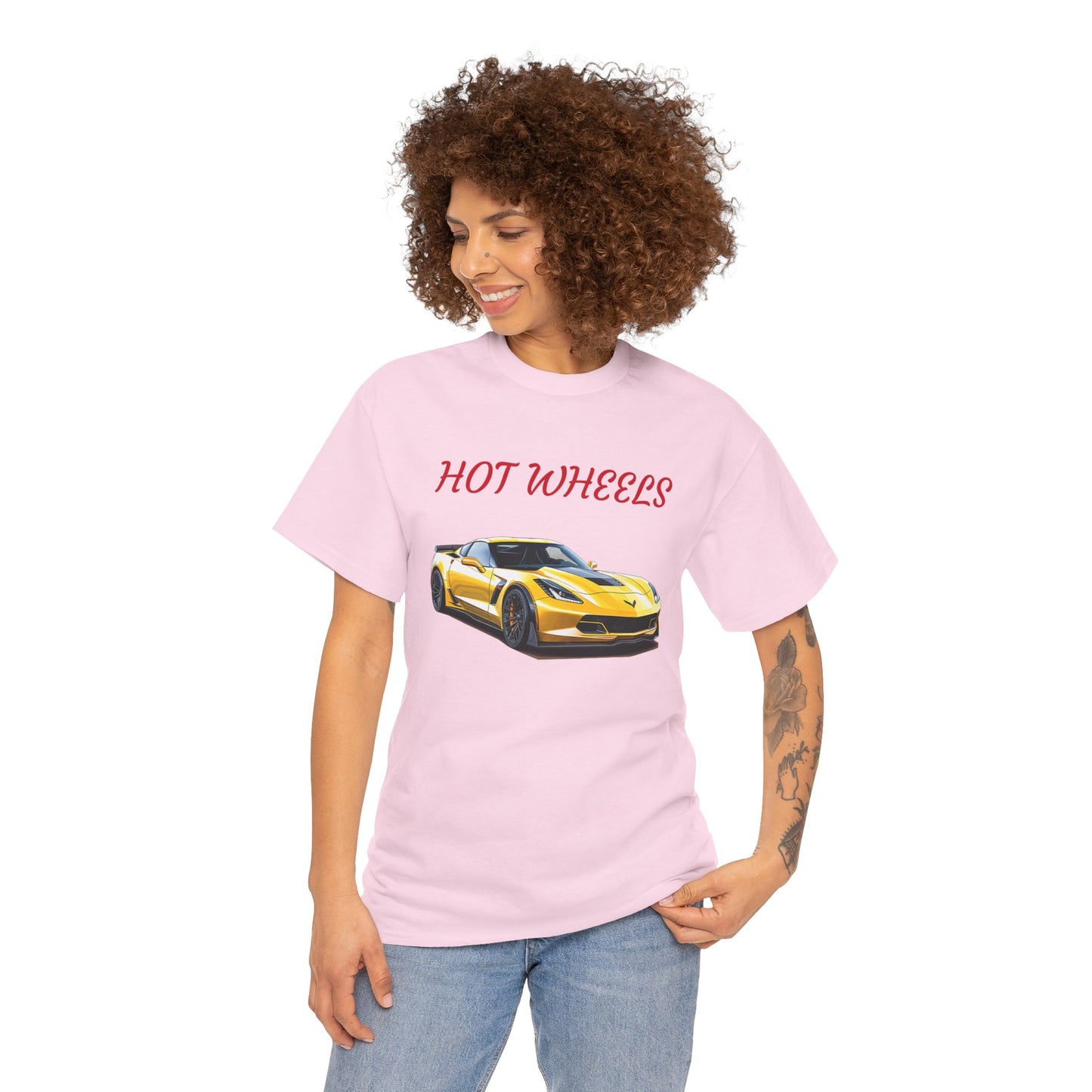 Princess Grace Hot Wheels Unisex Heavy Cotton Tee Sports Car Graphic T-Shirt
