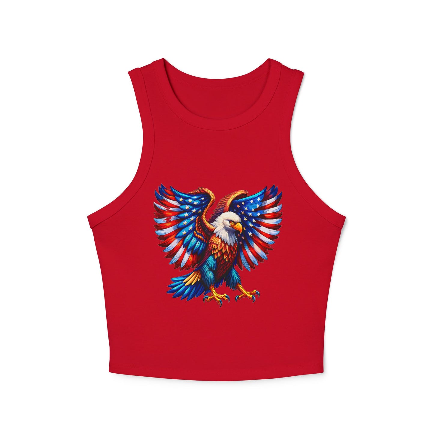 Princess Grace Patriotic Eagle Racer Tank Top for Women