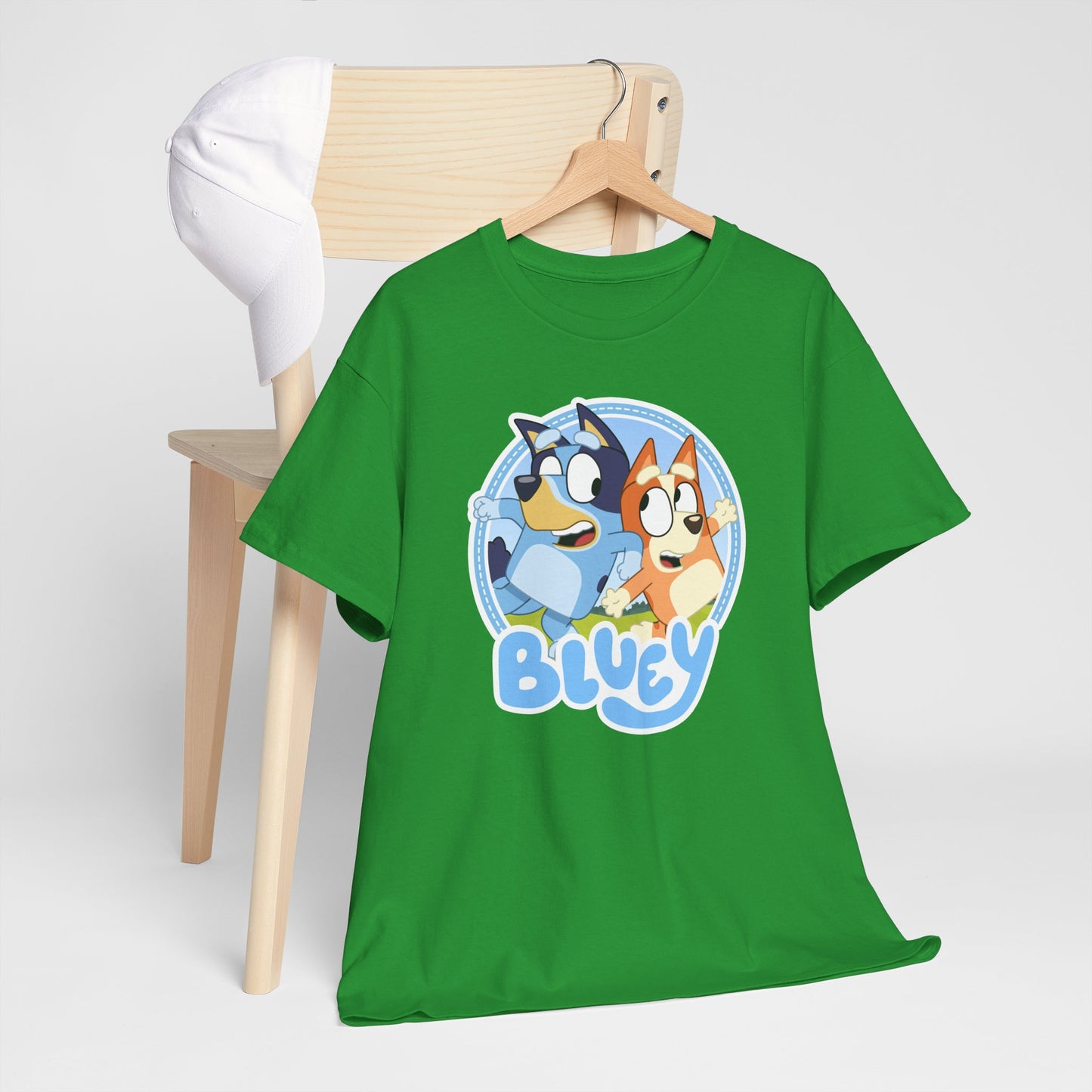 Princess Grace Bluey Fun Unisex Heavy Cotton Tee Perfect Gift for Kids and Cartoon Lovers