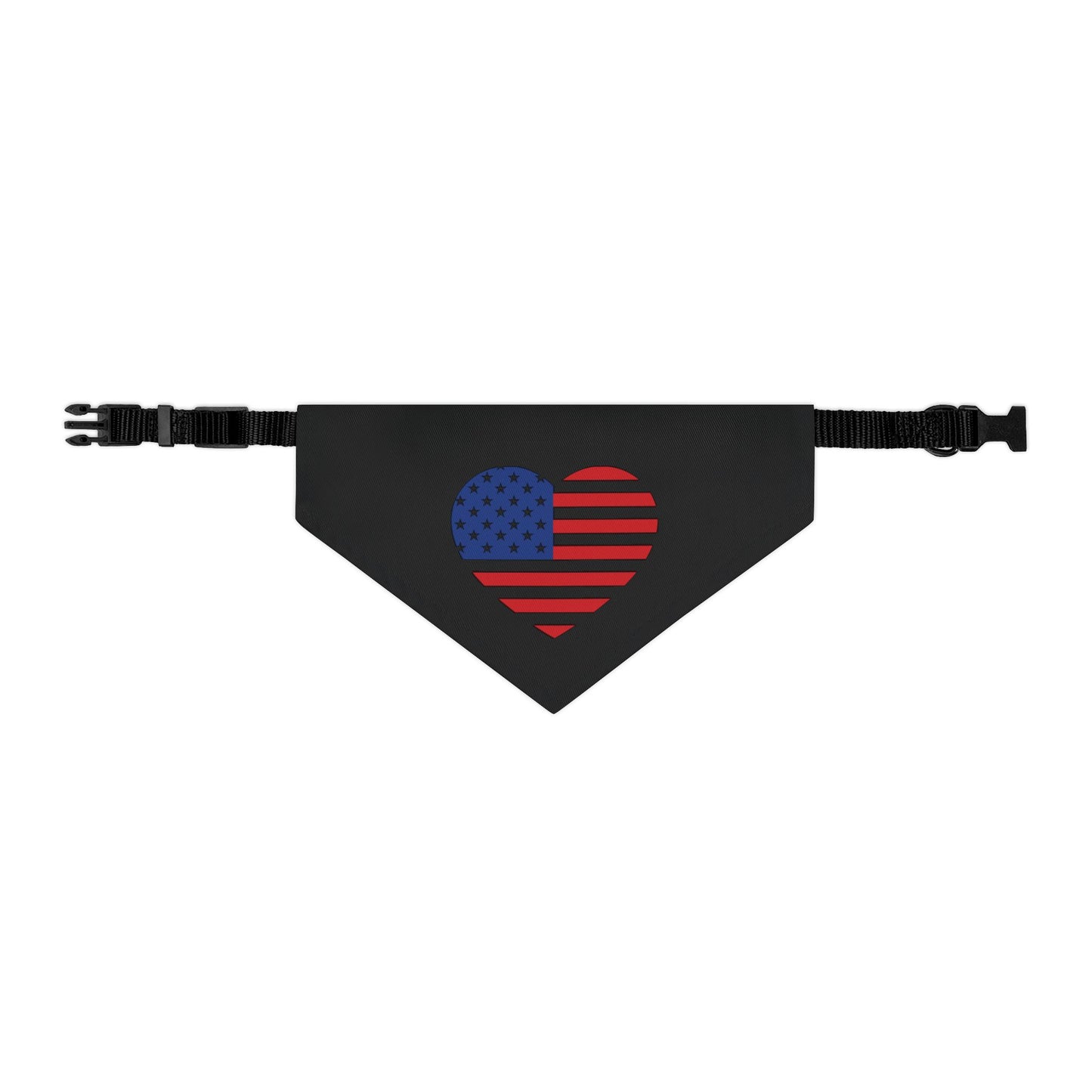 Princess Grace Patriotic Pet Bandana Collar American Flag Heart Design for Dogs