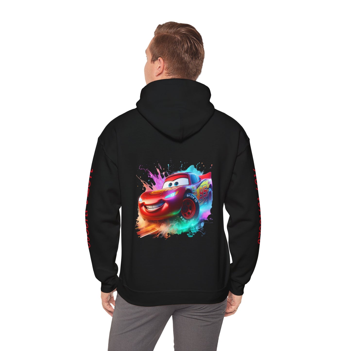 Princess Grace Hot Wheels Unisex Heavy Blend Hooded Sweatshirt Fun and Colorful Racing Design