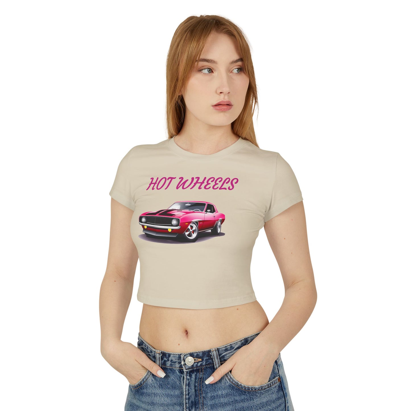 Princess Grace Women's Hot Wheels Graphic Baby Tee Vintage Car Fashion