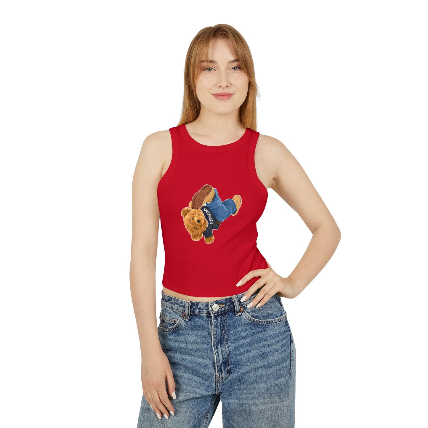 Princess Grace Cute Teddy Bear Racer Tank Top for Women