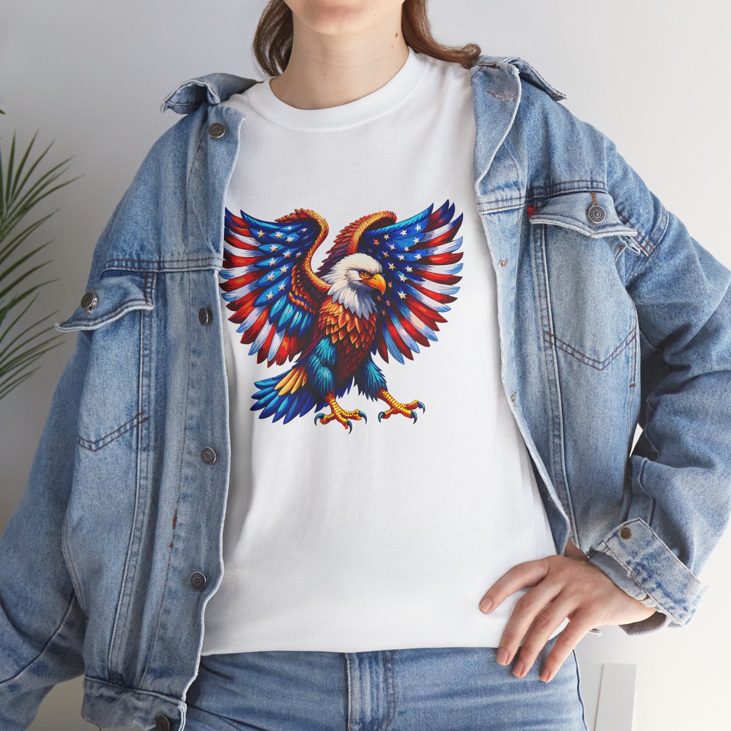 Princess Grace Patriotic Eagle Graphic Tee Unisex Heavy Cotton T-Shirt
