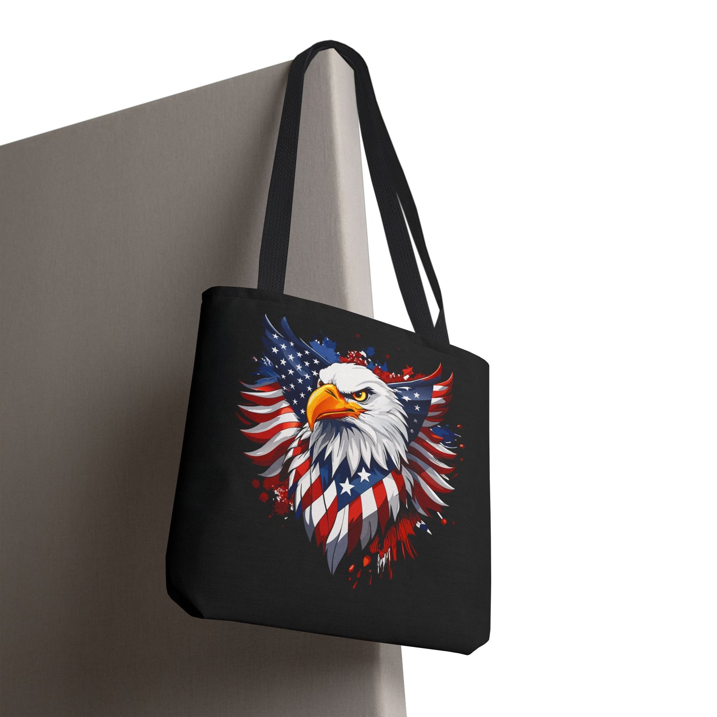 Princess Grace Patriotic Eagle Tote Bag American Flag Design for Fourth of July & Everyday Use