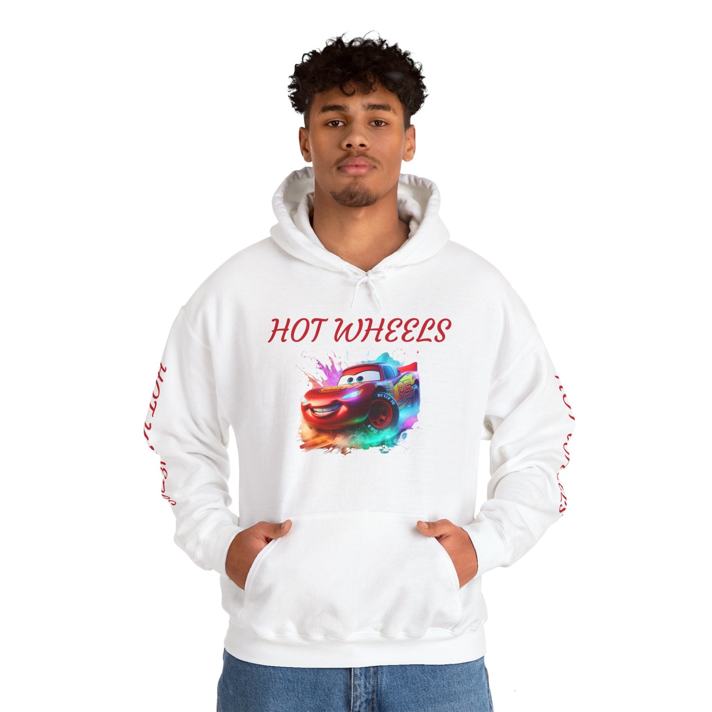 Princess Grace Hot Wheels Unisex Heavy Blend Hooded Sweatshirt Fun and Colorful Racing Design