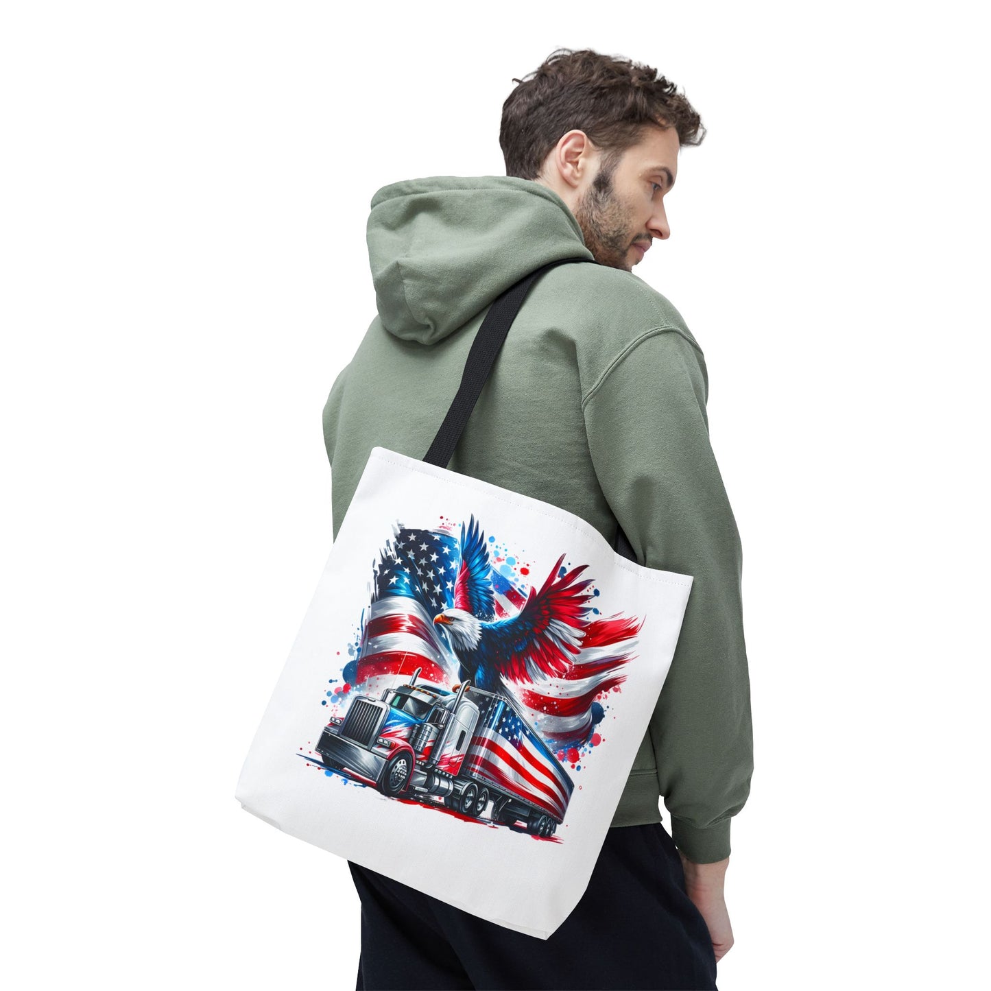 Princess Grace Patriotic Eagle Tote Bag American Flag Design