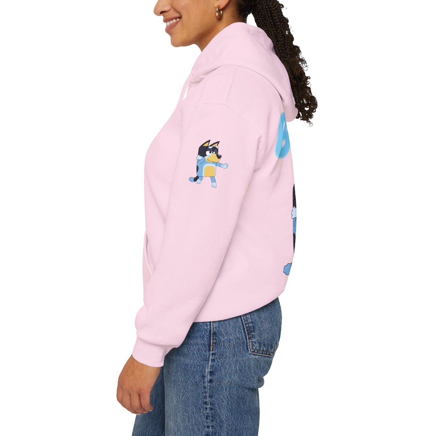 Princess Grace Cute Bluey Hoodie for Kids & Adults Unisex Heavy Blend Sweatshirt with Adorable Character Design