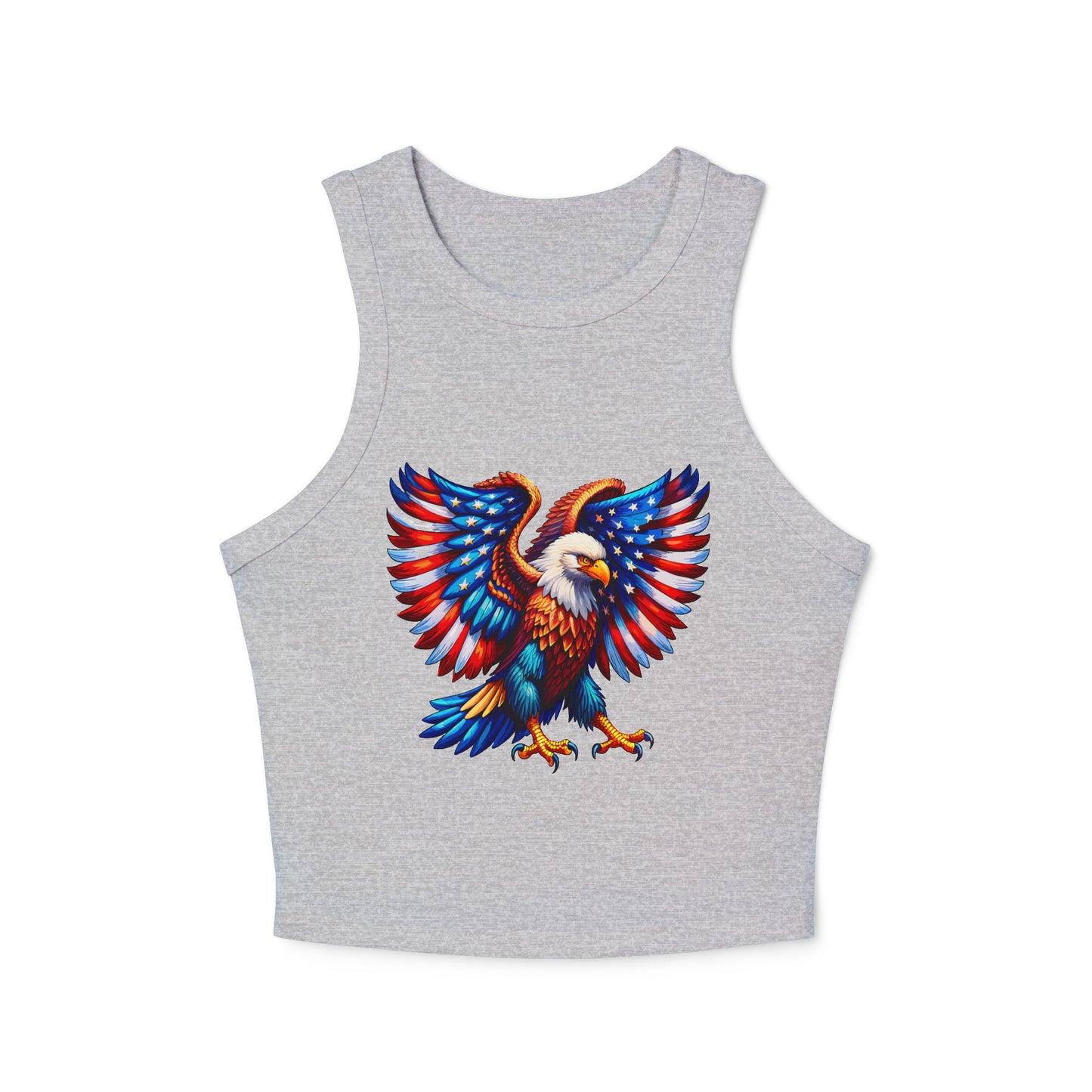 Princess Grace Patriotic Eagle Racer Tank Top for Women