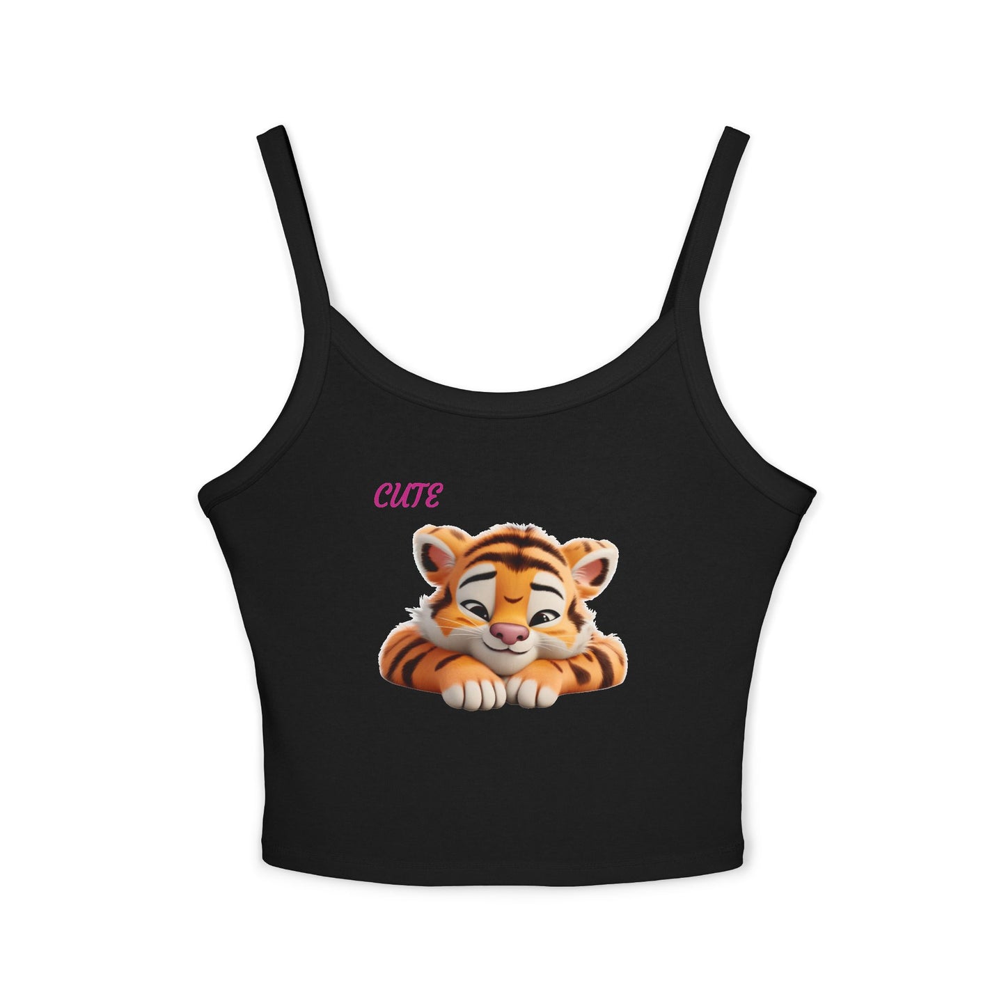 Princess Grace Cute Tiger Print Women's Spaghetti Strap Tank Top Summer Style