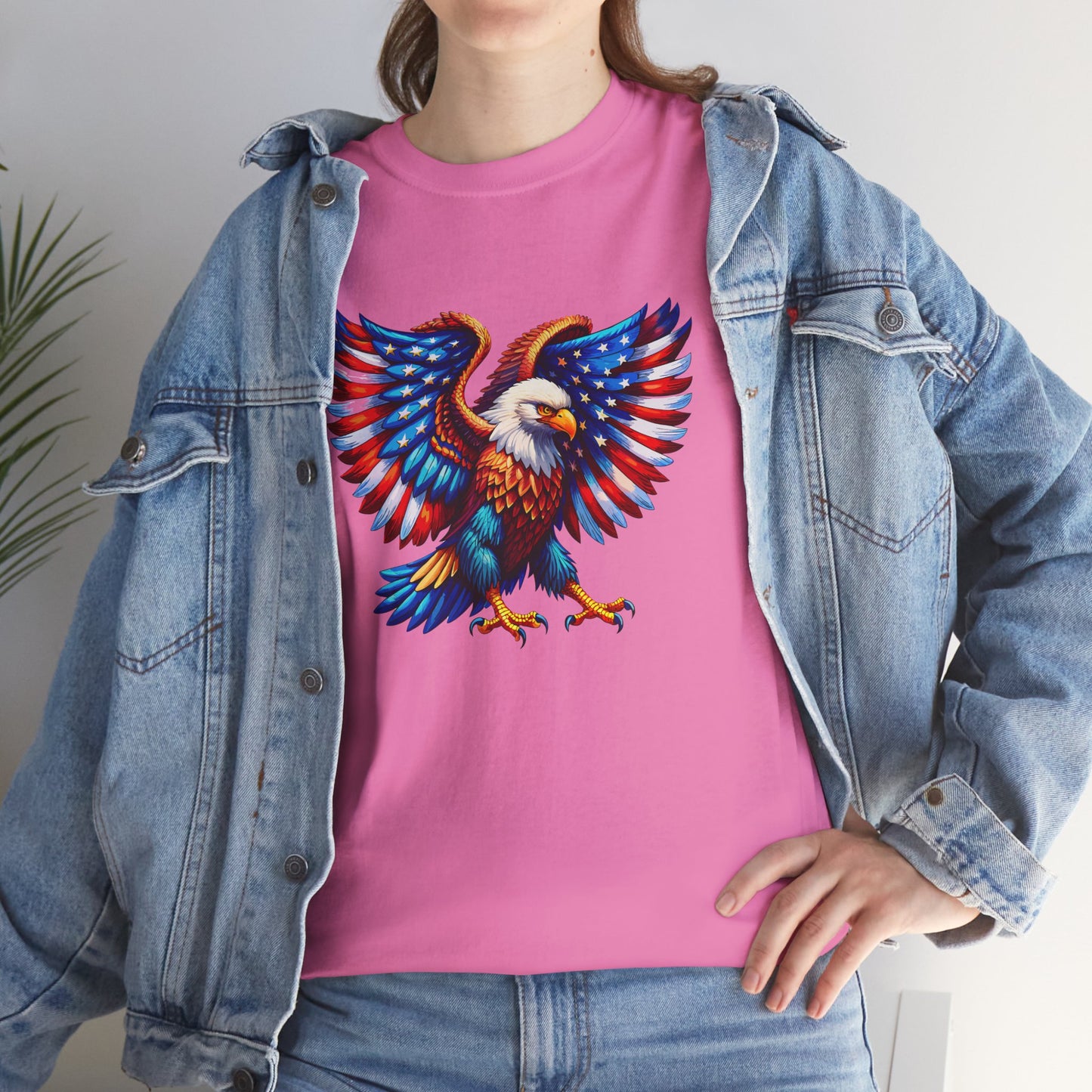 Princess Grace Patriotic Eagle Graphic Tee Unisex Heavy Cotton T-Shirt