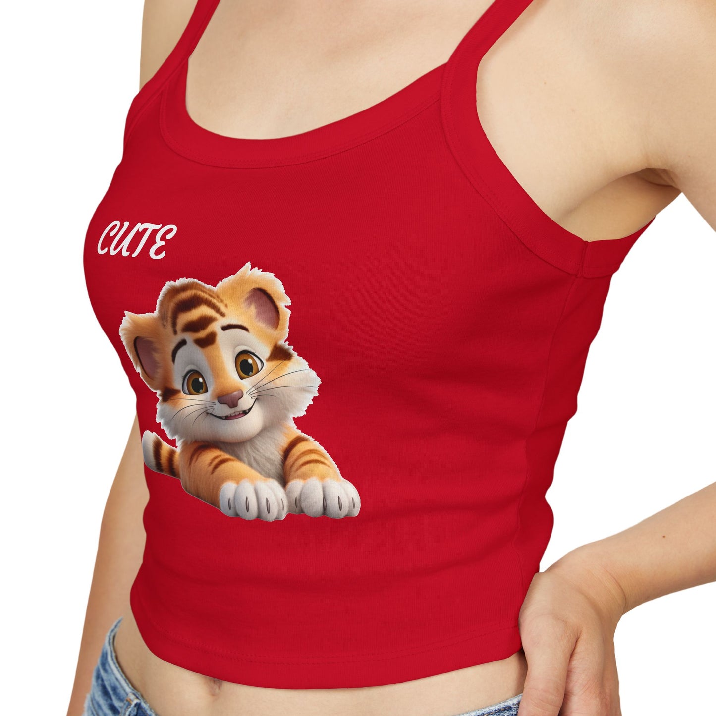 Princess Grace Red CUTE Women's Spaghetti Strap Tank Top