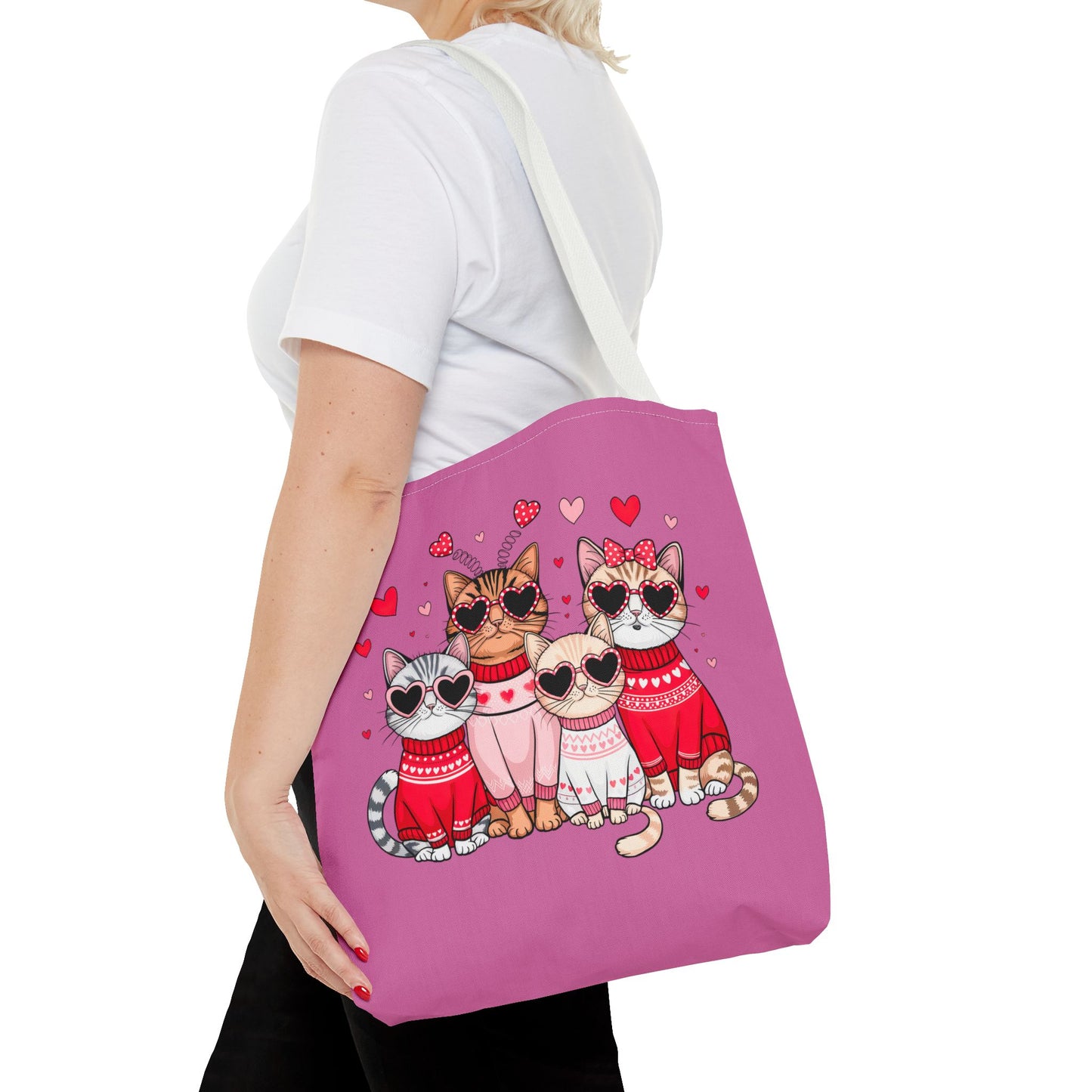 Princess Grace Cute Cat Lover Tote Bag Stylish Pet Themed Pink Bag for Animal Lovers