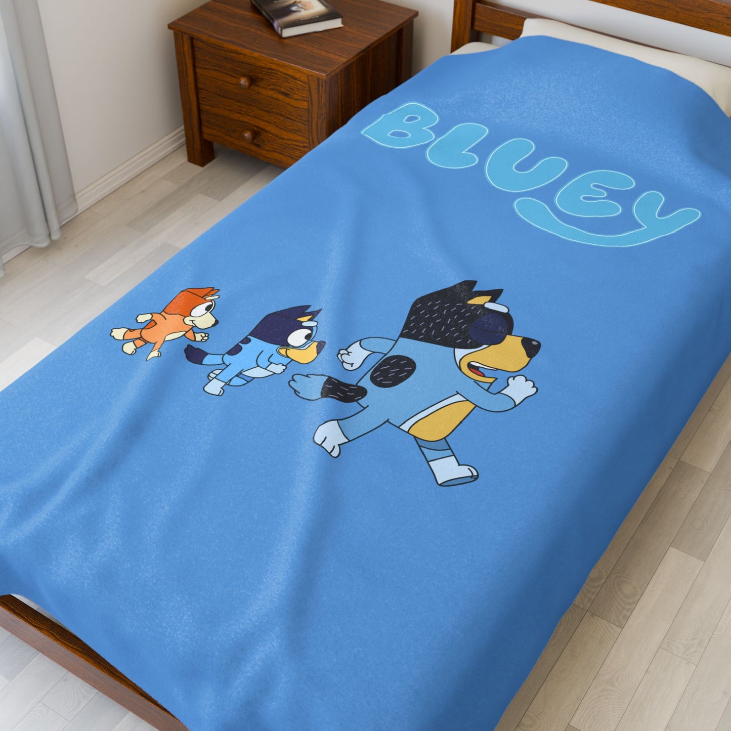 Princess Grace Cozy Bluey Velveteen Plush Blanket for Kids