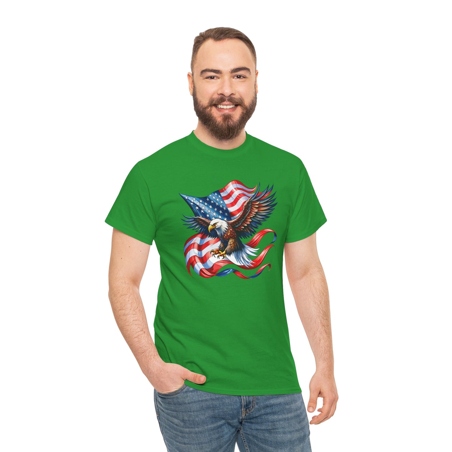 Princess Grace Patriotic Eagle Graphic Unisex Heavy Cotton Tee
