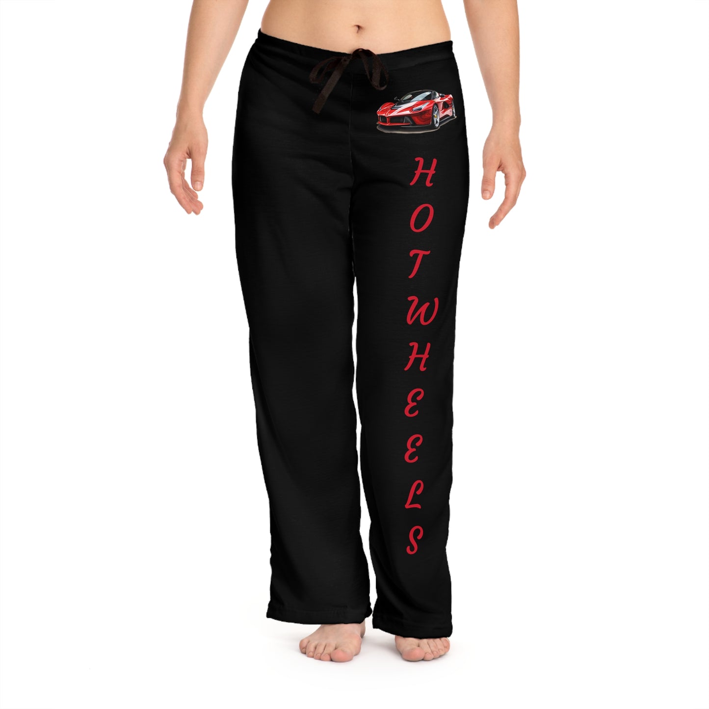 Princess Grace Hot Wheels Pajama Pants Comfortable Black Sleepwear for Car Enthusiasts