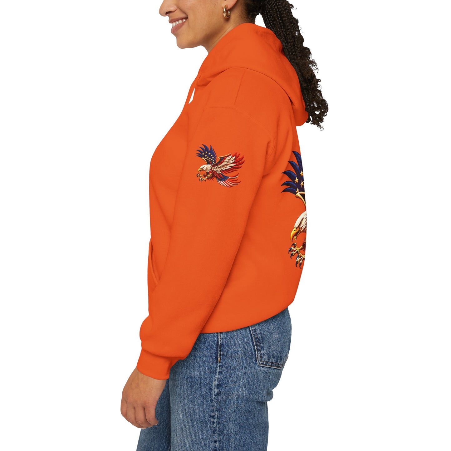 Princess grace Patriotic Eagle Hooded Sweatshirt Unisex Heavy Blend