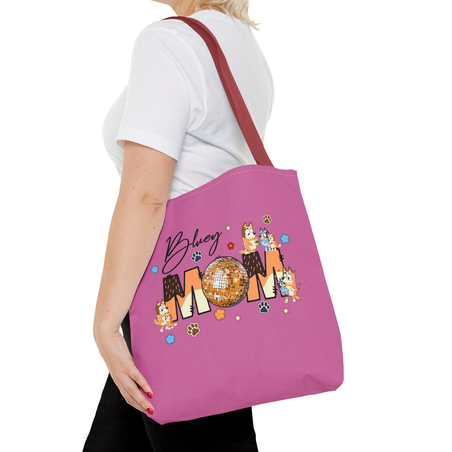 Princess Grace Bluey Mom Tote Bag ideal Gift for Dog Lovers