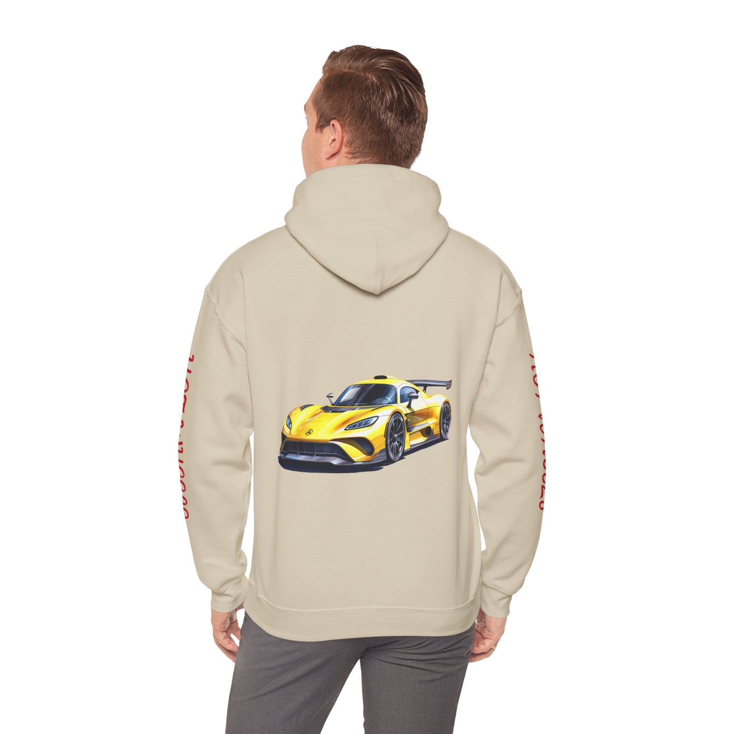 Princess Grace Hot Wheels Unisex Hooded Sweatshirt Stylish Car Graphic with Bold Text