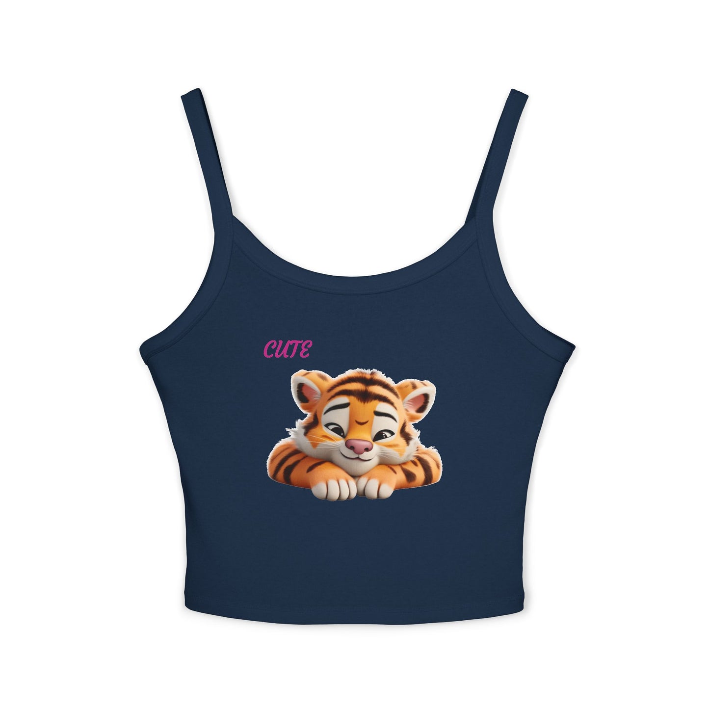 Princess Grace Cute Tiger Print Women's Spaghetti Strap Tank Top Summer Style