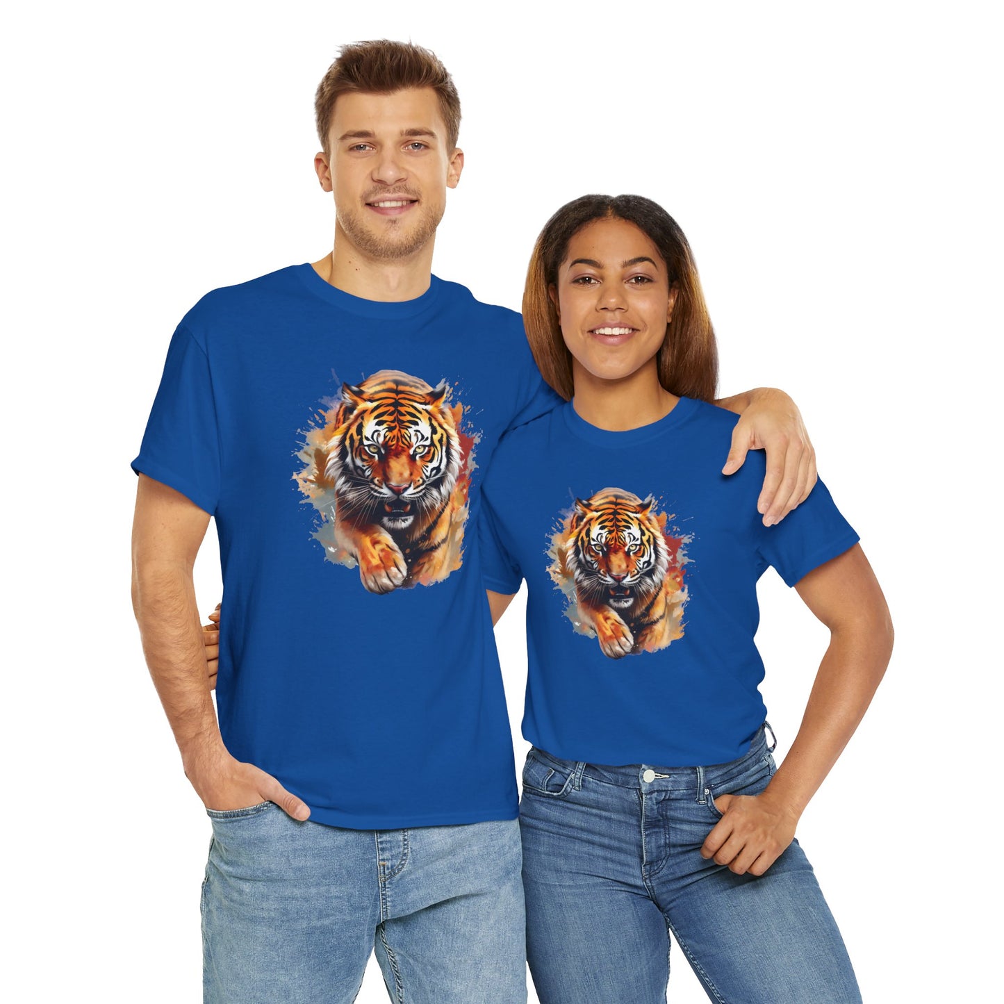 Princess Grace Fierce Tiger Unisex Heavy Cotton Tee Wild Animal Graphic Shirt