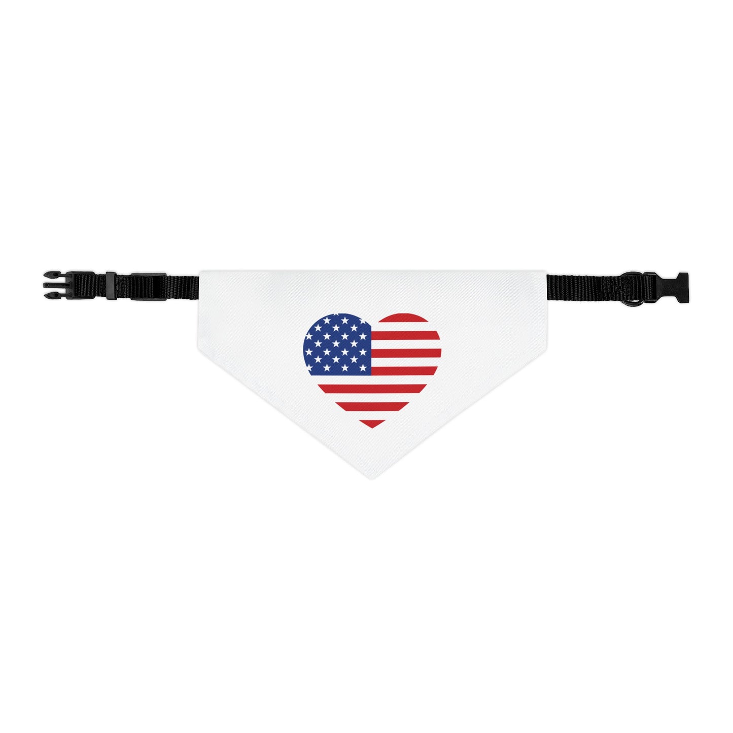 Princess Grace Patriotic Pet Bandana Collar USA Heart Design for Dogs