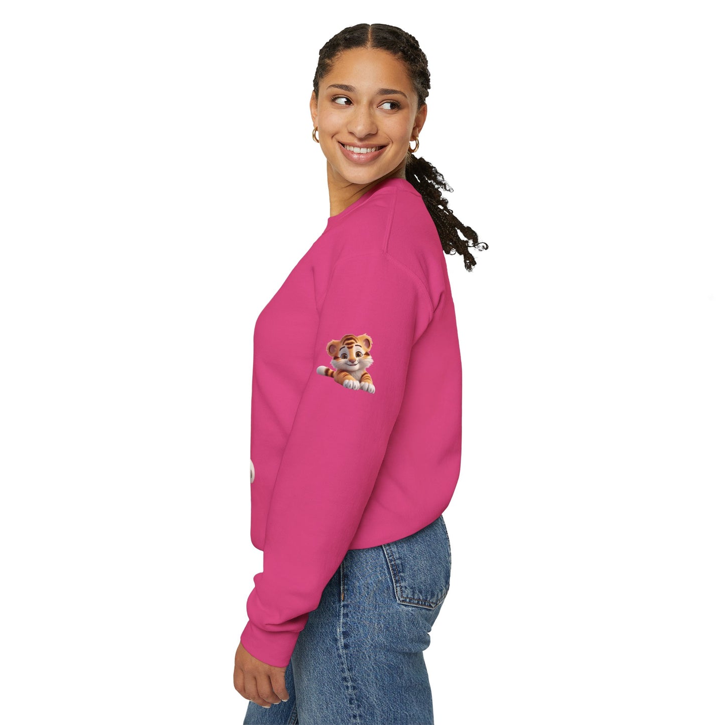 Princess Grace Cute Tiger Unisex Heavy Blen Crewneck Sweatshirt
