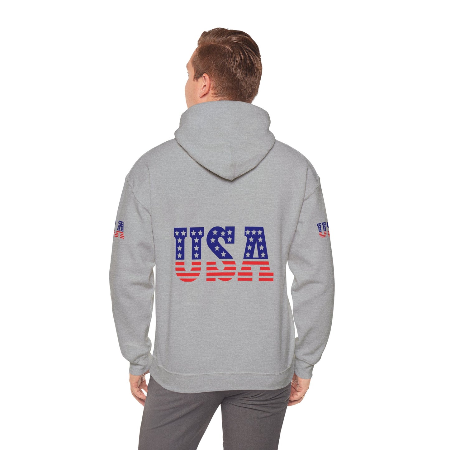 Princess Grace USA Proud Unisex Heavy Blend Hooded Sweatshirt Patriotic Eagle Design