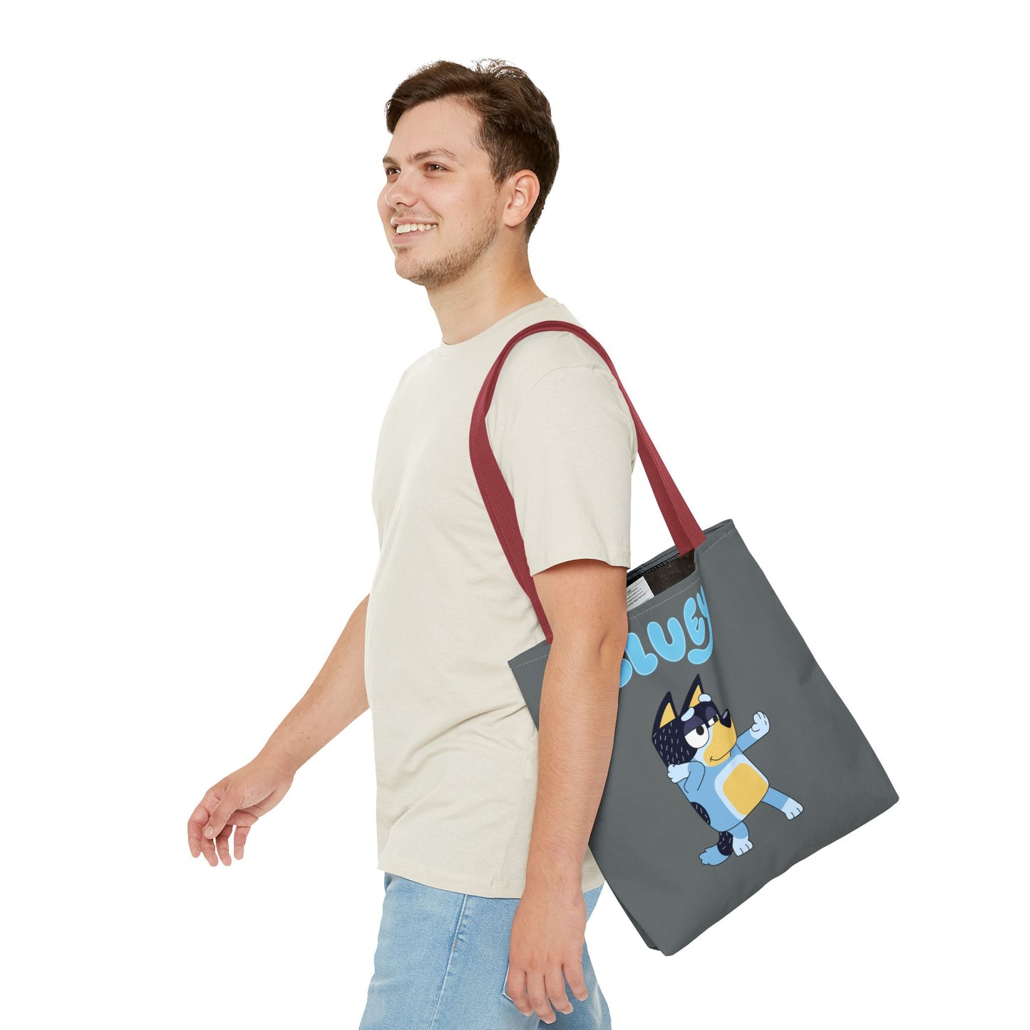 Princess Grace Cute Bluey Cartoon Tote Bag Perfect for Kids and Dog Lovers