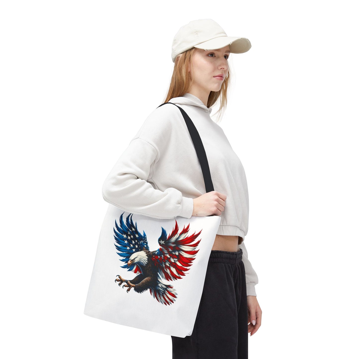 Princess Grace Patriotic American Eagle Tote Bag Bold Freedom Design