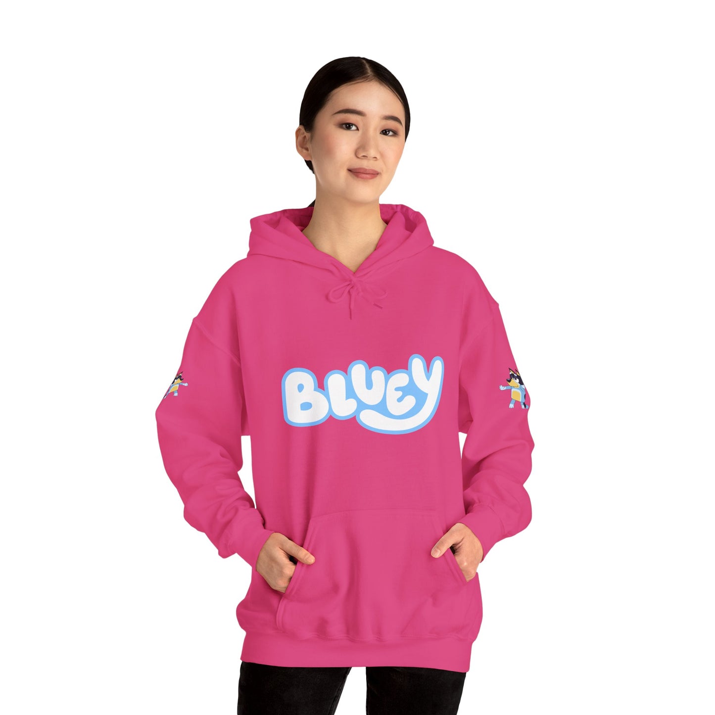 Princess Grace Bluey Unisex Heavy Blend Hoodie Cozy Cartoon Sweatshirt for Kids & Adults