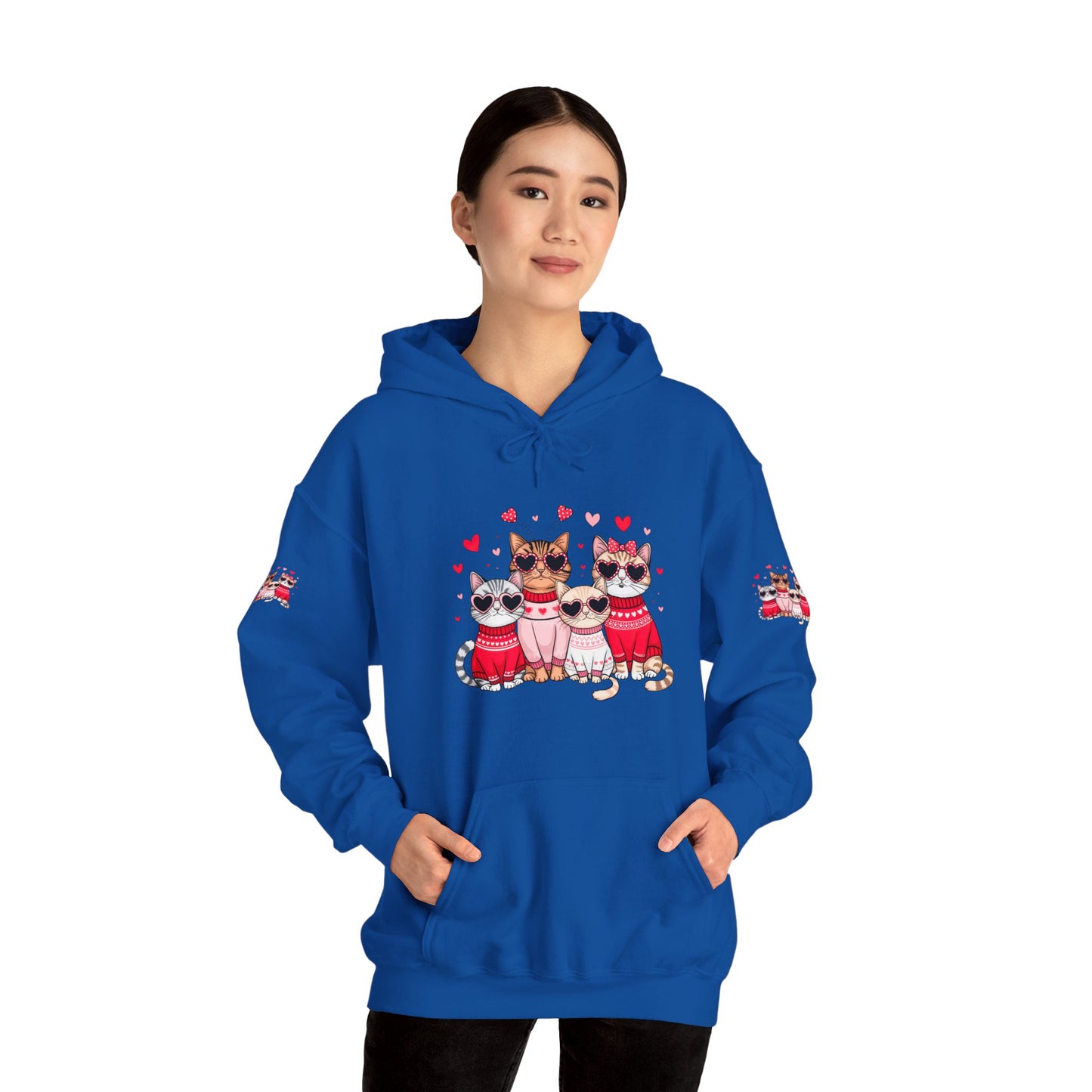 Princess Grace Cute Cat Lovers Hoodie with Heart Design
