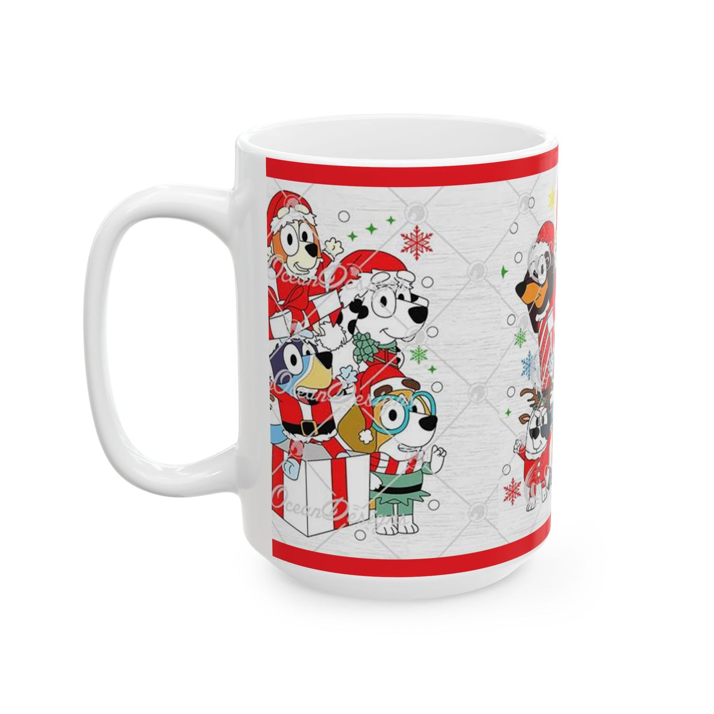 Princess Grace Festive Dog Themed Ceramic Mug Perfect Holiday Gift