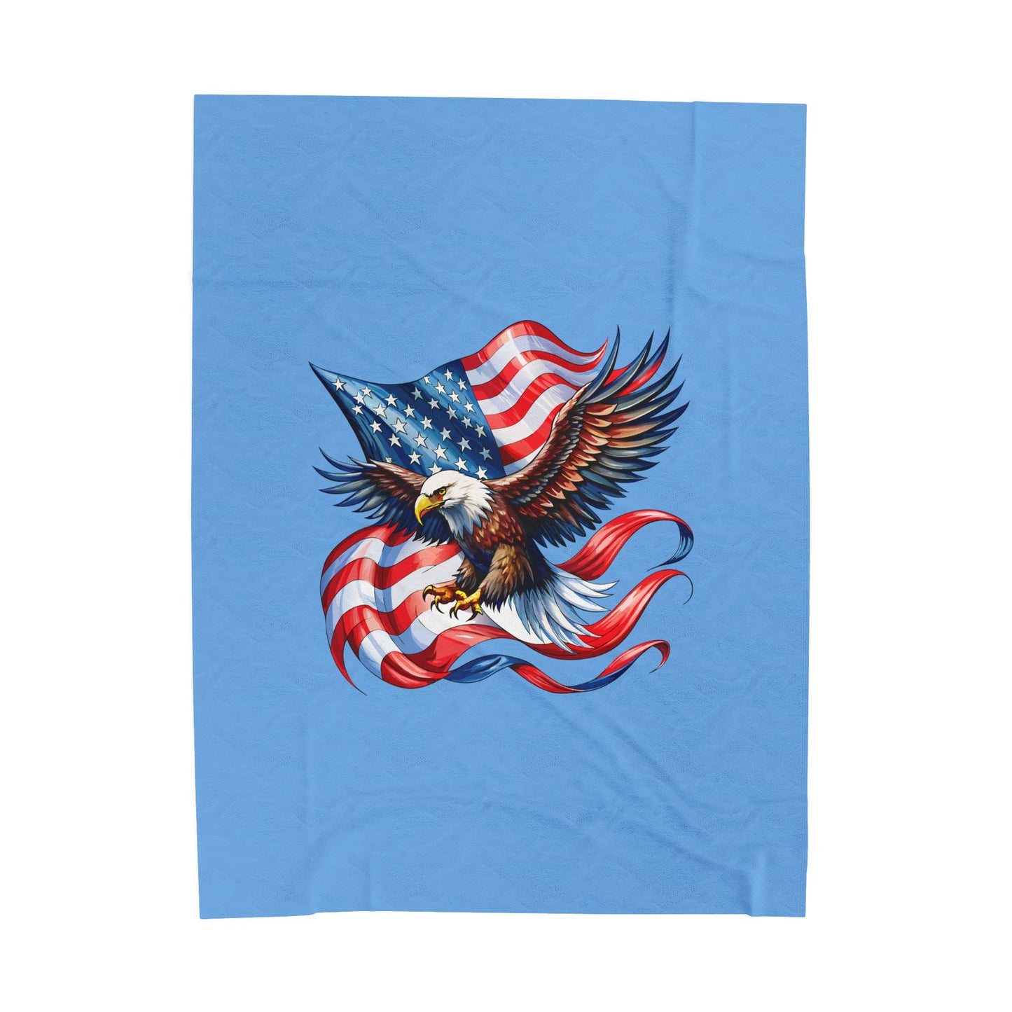 Princess Grace Eagle Emblem Velveteen Plush Blanket Perfect for Patriotic Celebrations