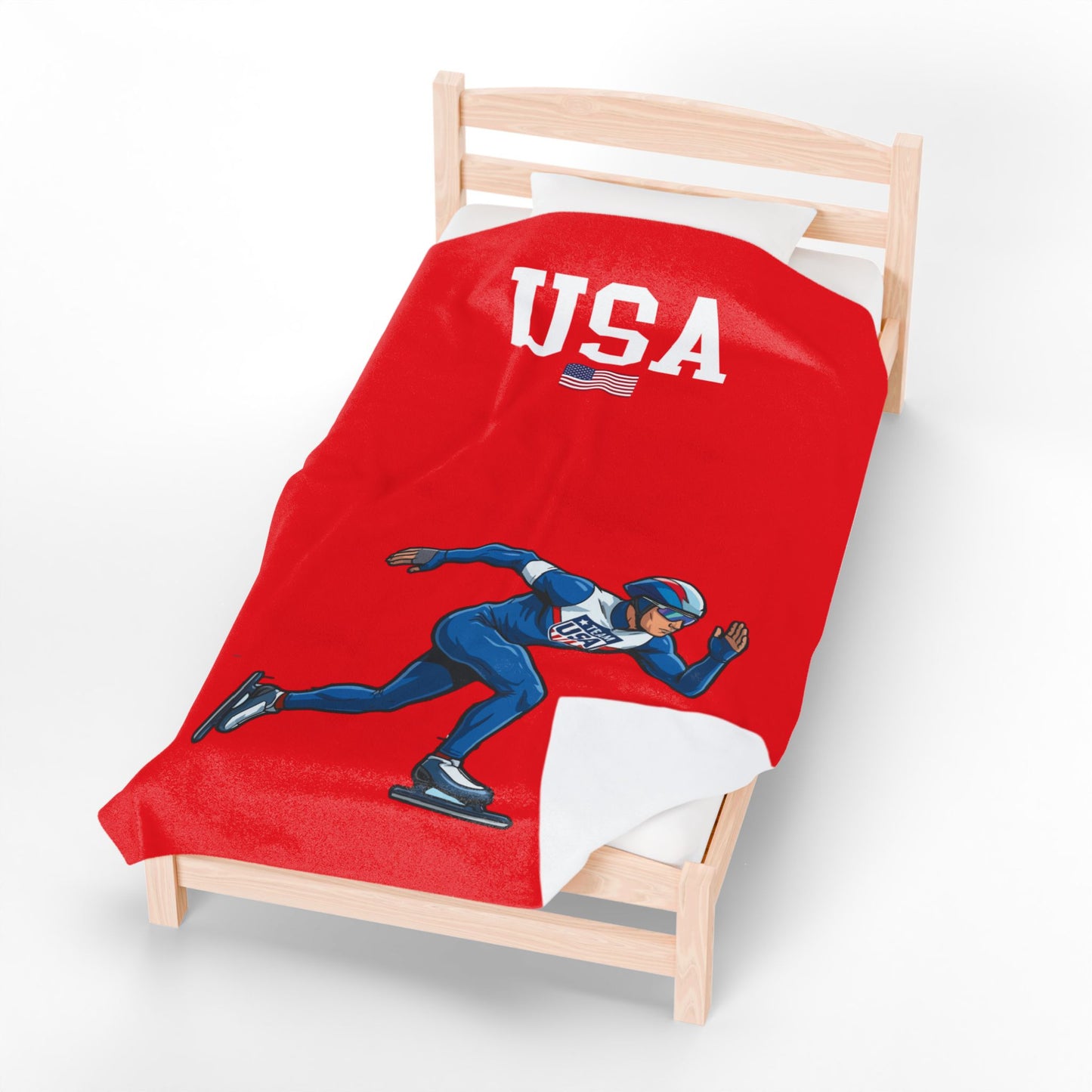 Princess Grace TEAM USA Velveteen Plush Blanket