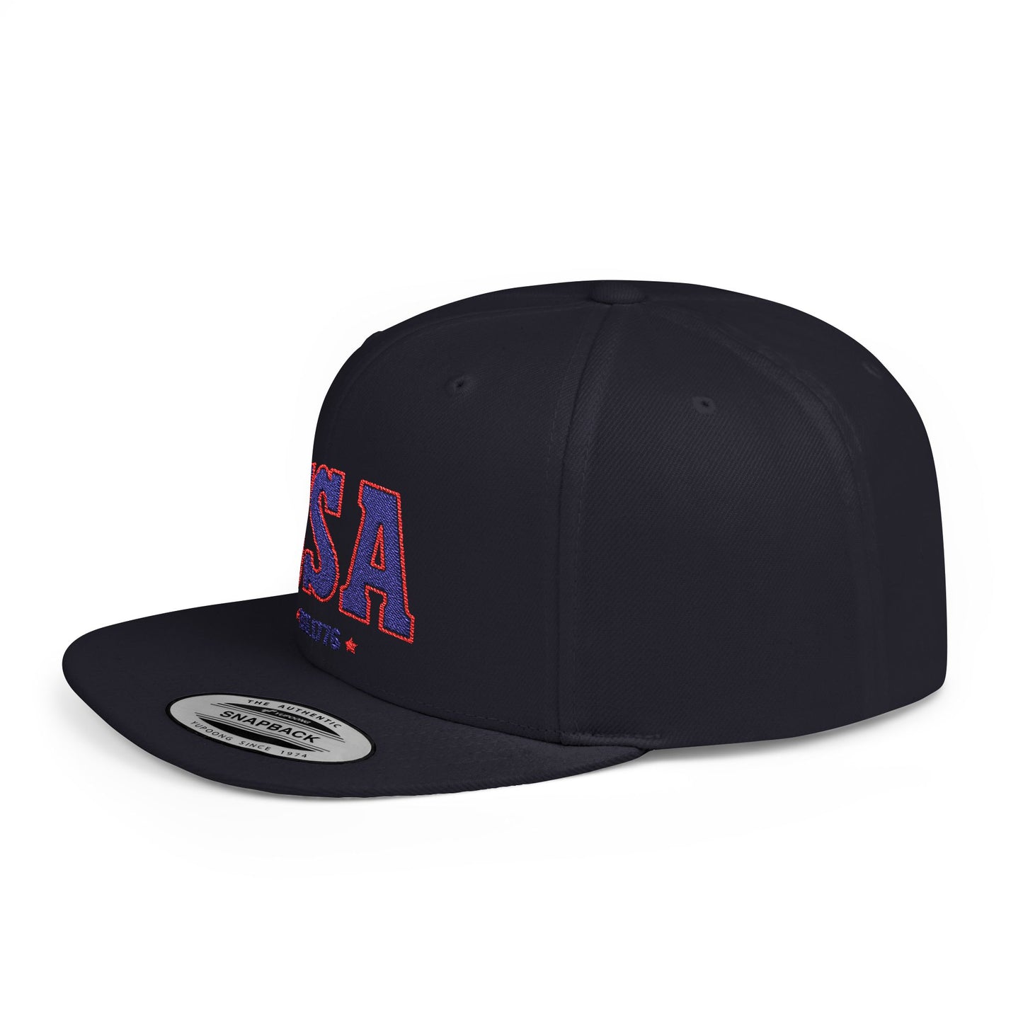 Princess Grace USA Flat Bill Snapback Hat Patriotic Style, Perfect for Holidays & Outdoor Events