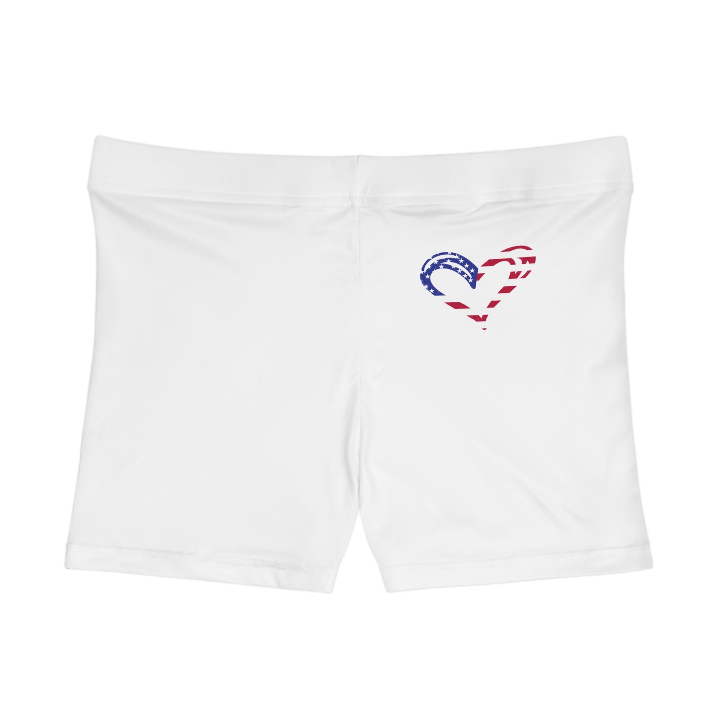 Princess Grace Patriotic Heart Women's Shorts for Summer Fun