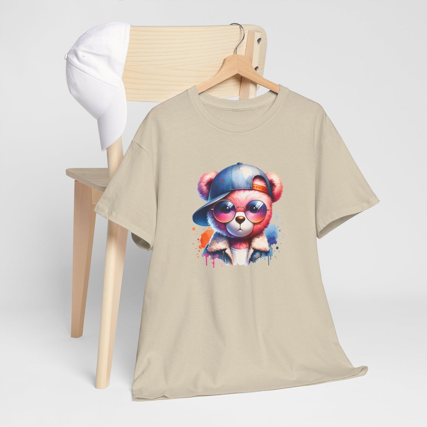 Princess Grace Cool Bear Graphic Unisex Heavy Cotton Tee Trendy Streetwear T-Shirt