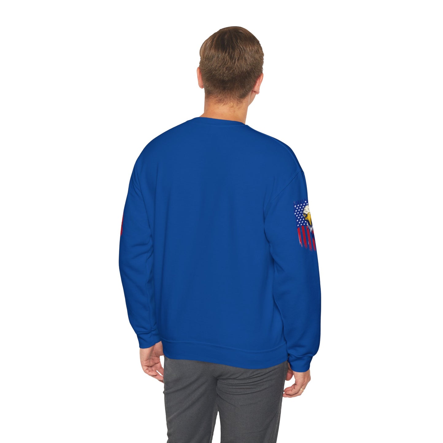 Princess Grace Patriotic Eagle Crewneck Sweatshirt Unisex Heavy Blend