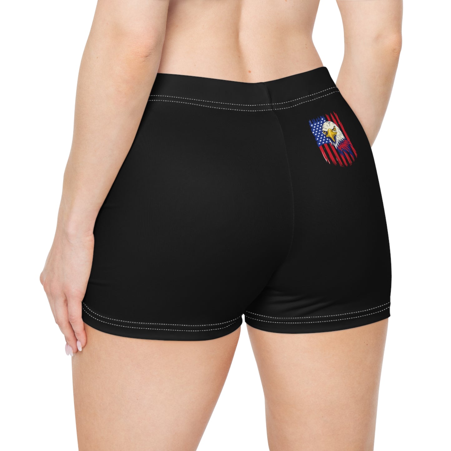 Princess Grace Patriotic Eagle Women's Shorts Stylish Summer Wear for Independence Day