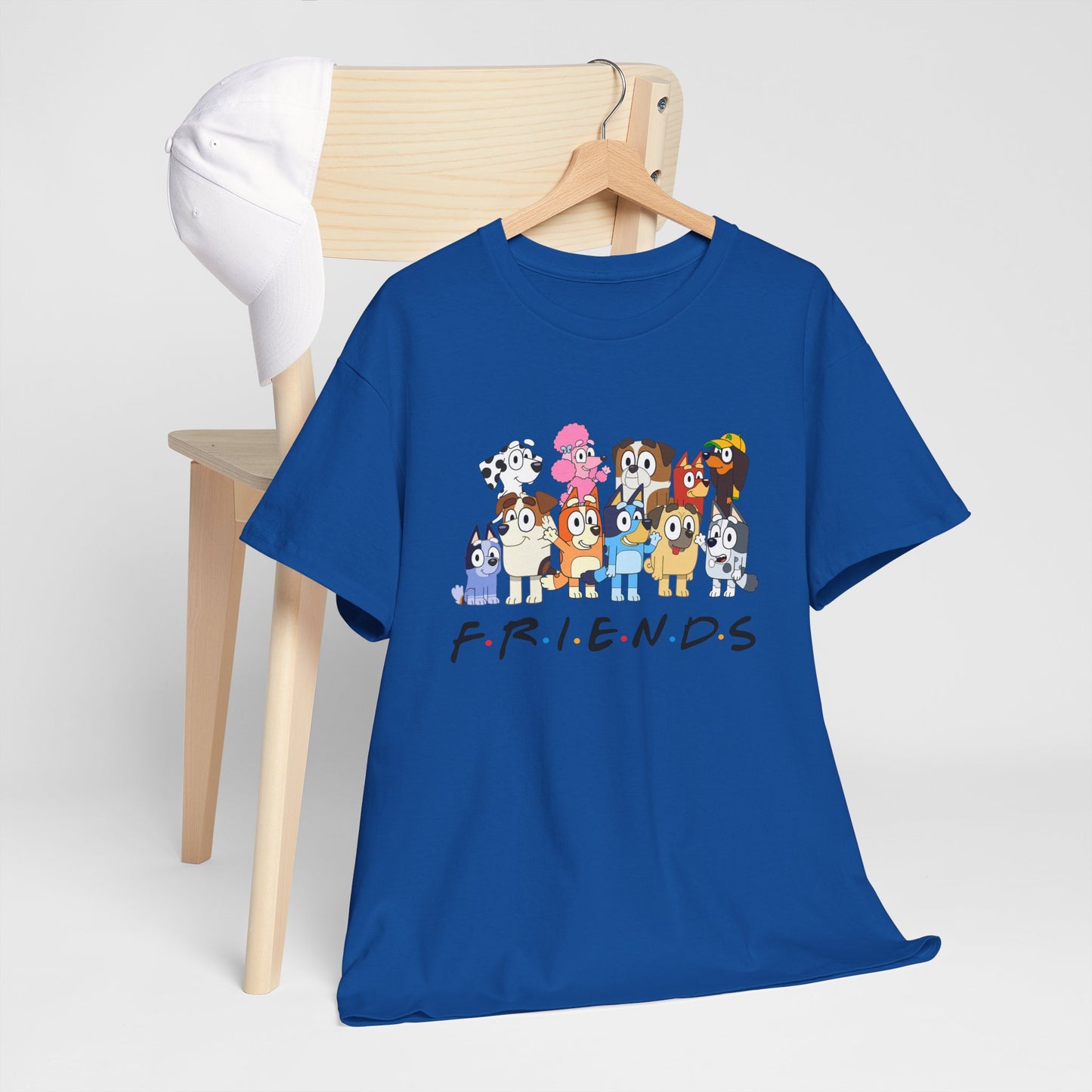 Princess Grace Bluey Friends Cartoon Unisex Heavy Cotton Tee Fun & Playful Design