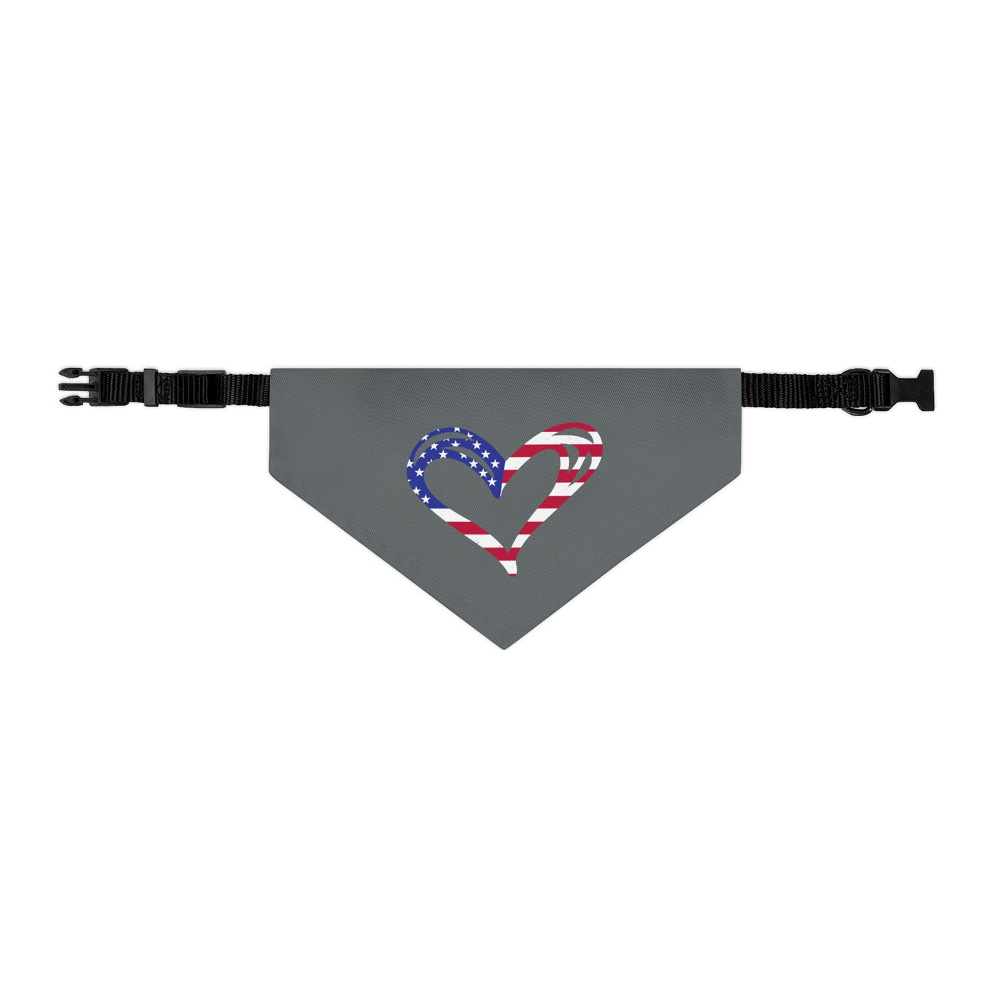 Princess Grace Patriotic Pet Bandana Collar Heart Design for Dog Lovers